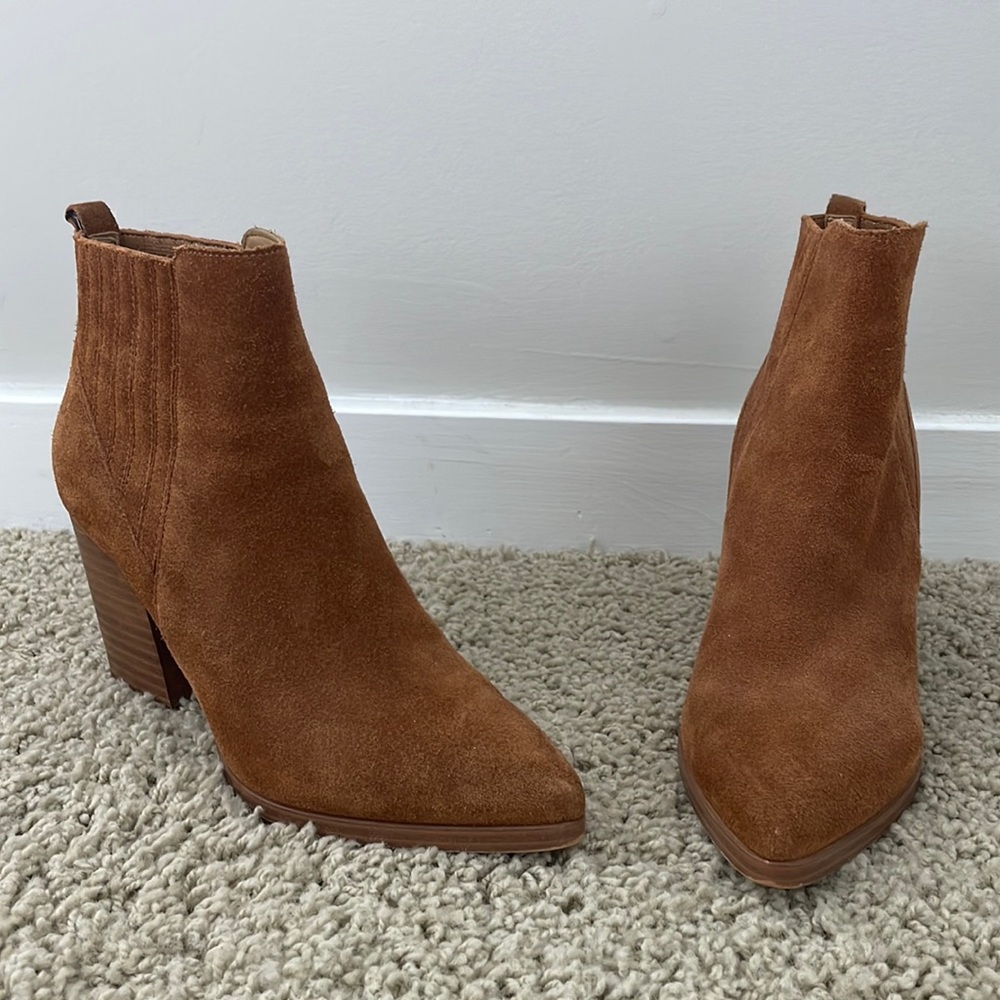 Marc Fisher Tan Ankle Boots